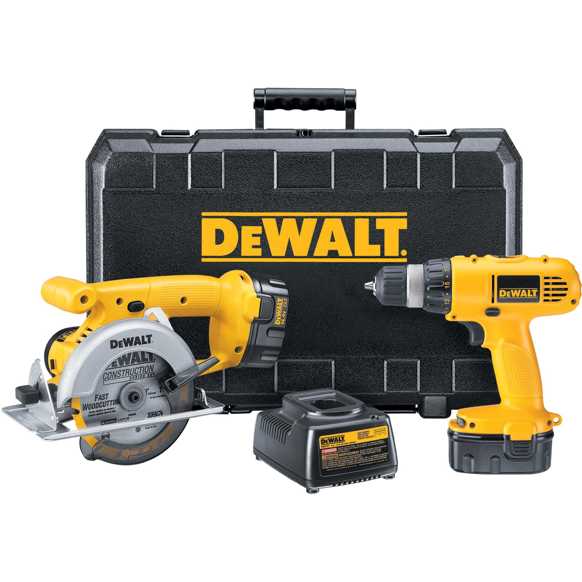 DeWalt 14.4V Cordless Drill&Trim Saw Combo Kit --- Model# DW928KS2R, Reconditioned